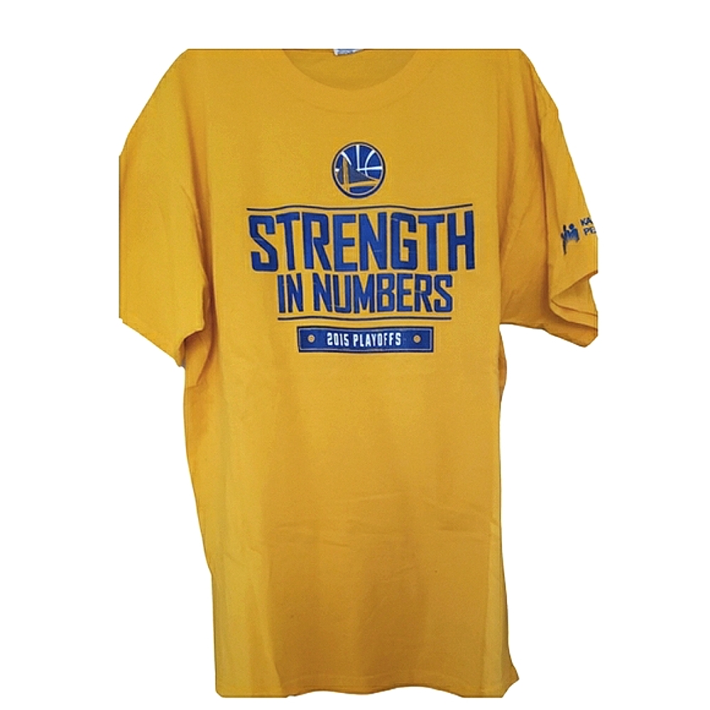 🔥🏀NWOT/SIZE LARGE  "WARRIORS" PLAYOFF TSHIRT 2015 $FINAL$🏀